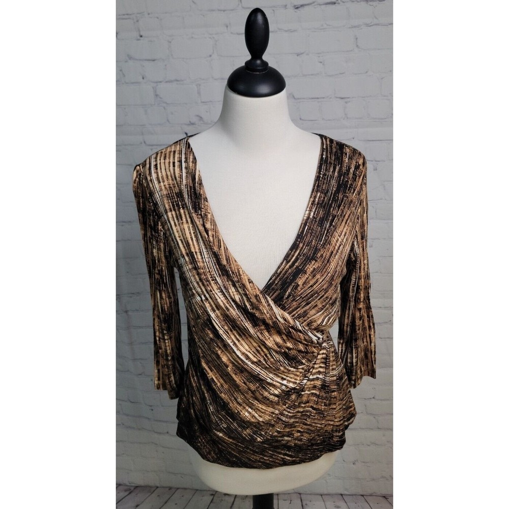 Nic+Zoe Blouse size Sm 3/4 Sleeve Fitted